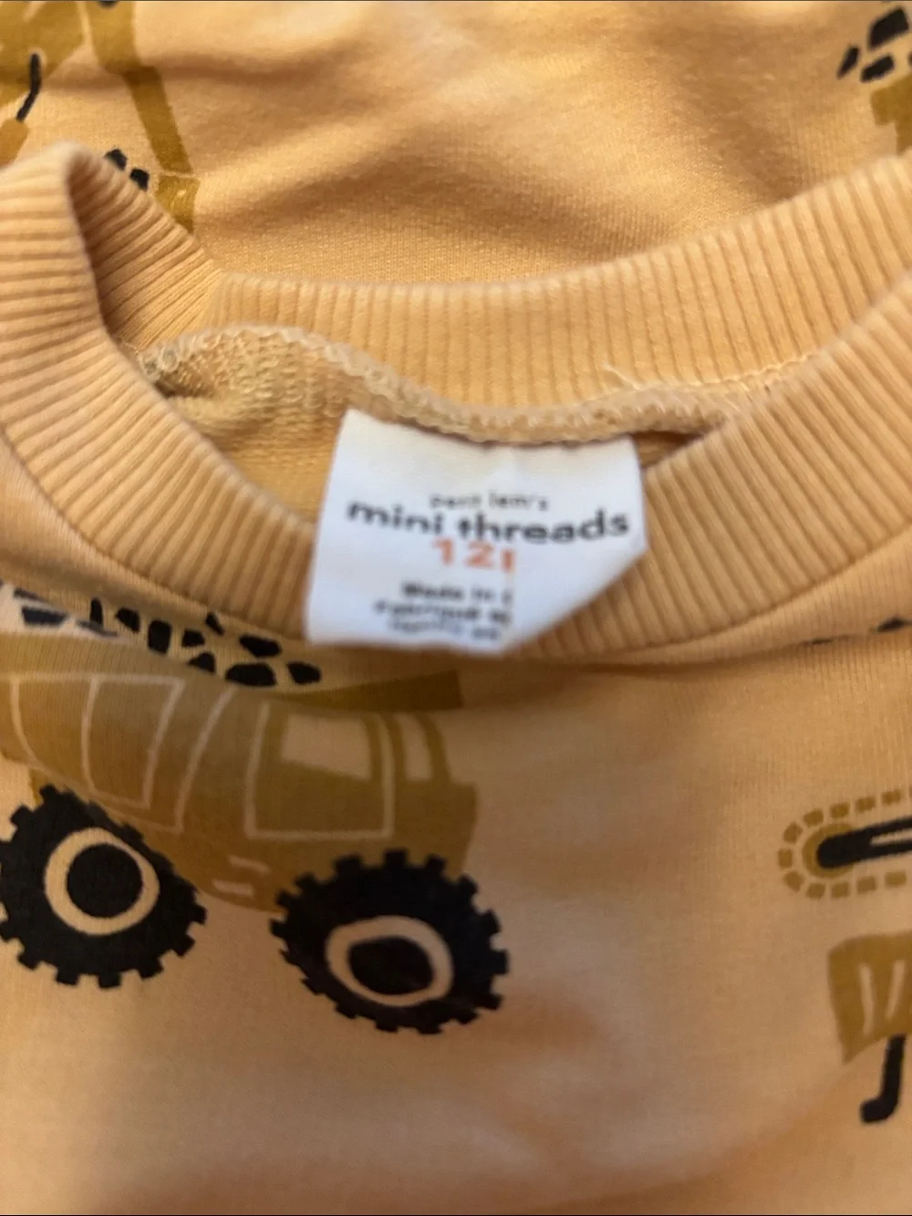 Kids Construction Print Short Sets  - Cream & Tan